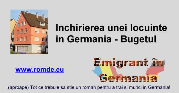 Inchirierea unei locuinte in Germania