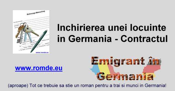 Inchiriere locuinta in Germania