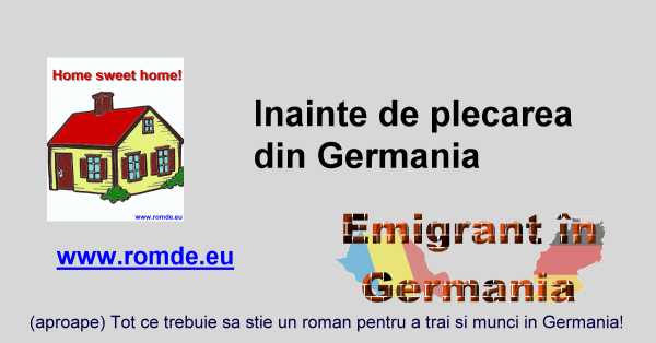 Inainte de plecarea din Germania